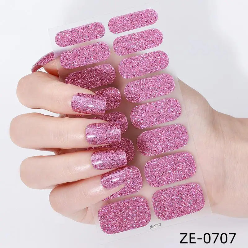 Glitter Self-Adhesive Nail Polish Strips – DIY Nail Wraps