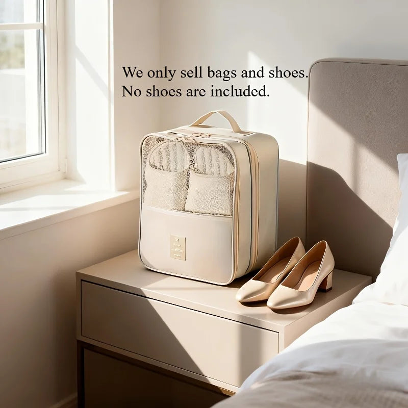 Large Travel Shoe Bag – Breathable Mesh Dustproof Organizer