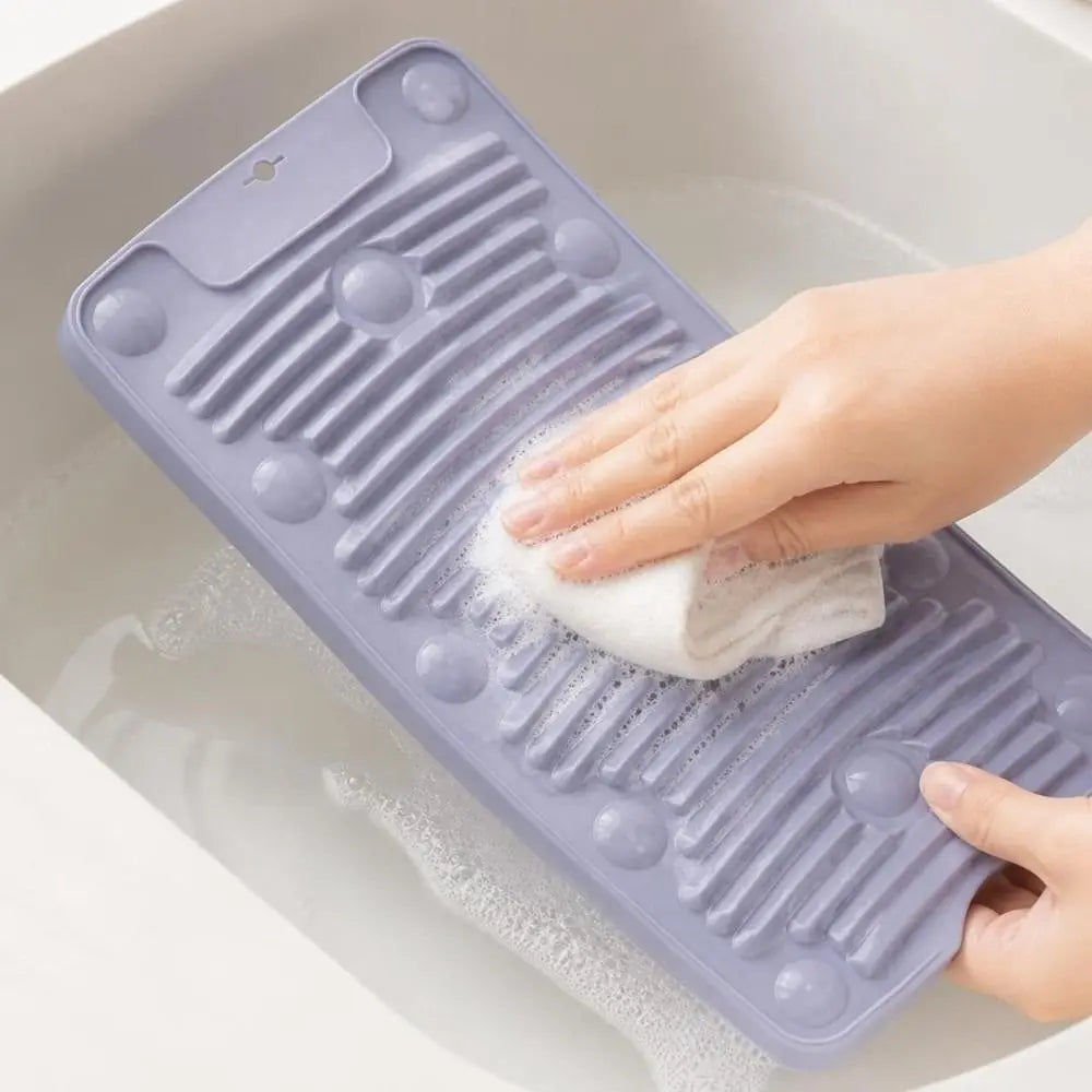 Foldable Silicone Laundry Washboard – Non-Slip Suction Cups