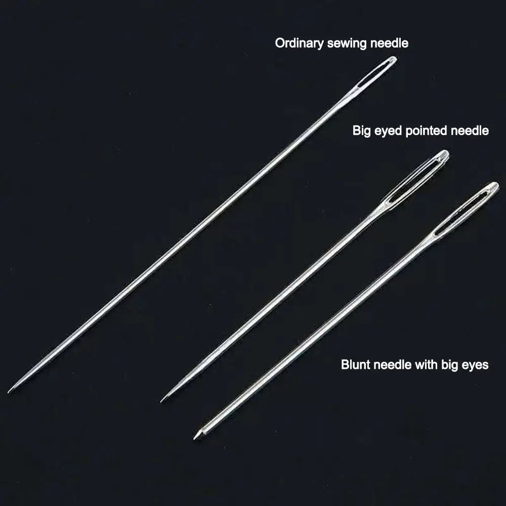 34-Piece Stainless Steel Sewing Needle Kit – Multi-Size Set