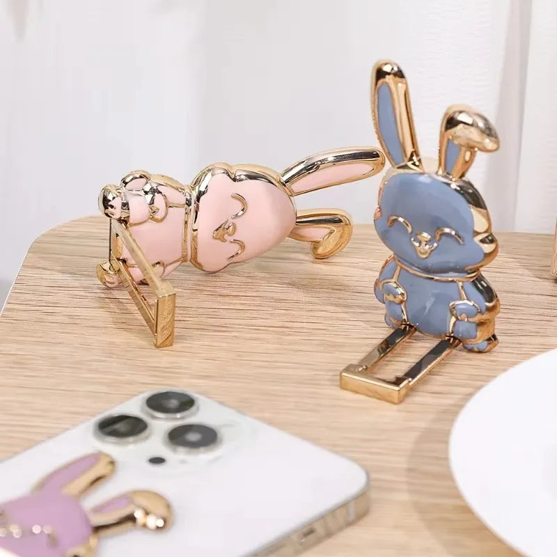 Cute Bunny Foldable Phone Stand & Finger Ring Holder