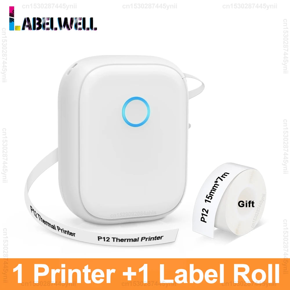 Labelwell P12 Bluetooth Inkless Thermal Label Maker Printer