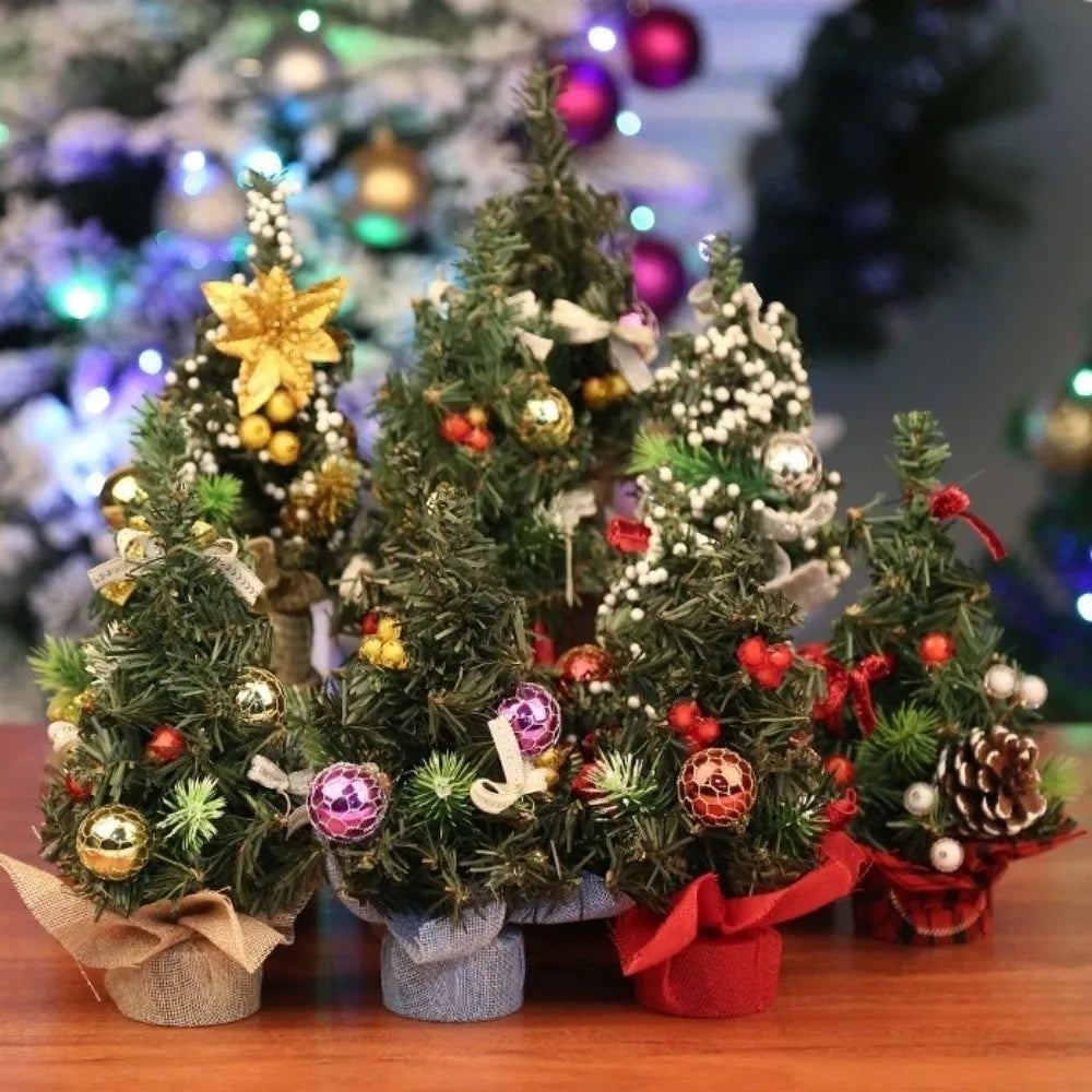 20cm Mini Christmas Tree Bow Accent Tabletop Xmas Ornament