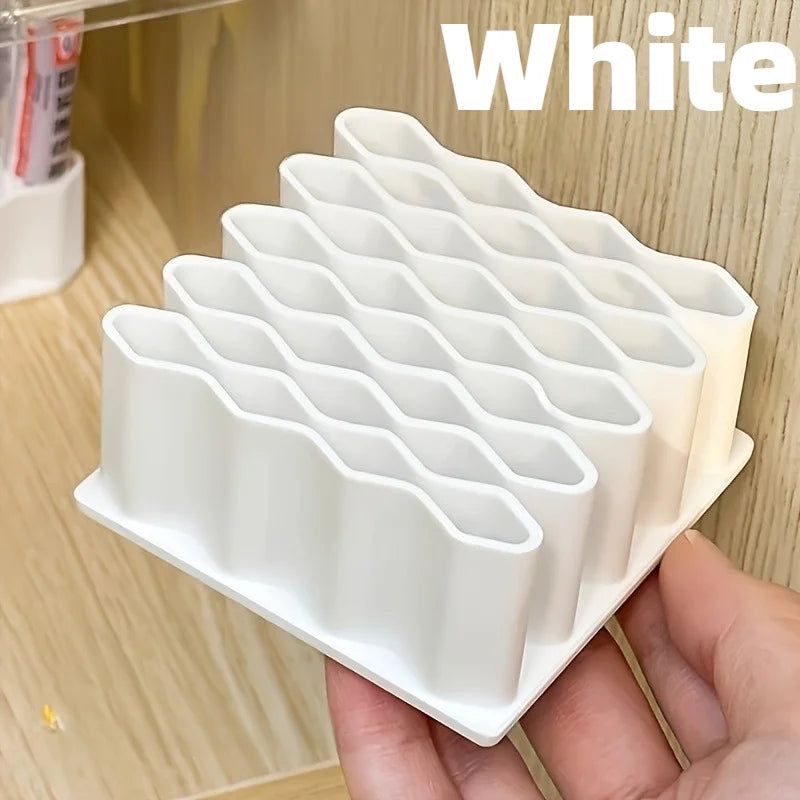 Multi-Layer Vertical Desktop Organizer Box – Black & White