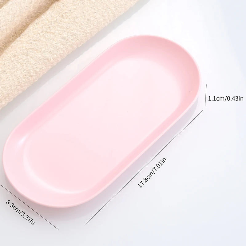 Oval Nail Art Storage Tray – Manicure Tool Organizer
