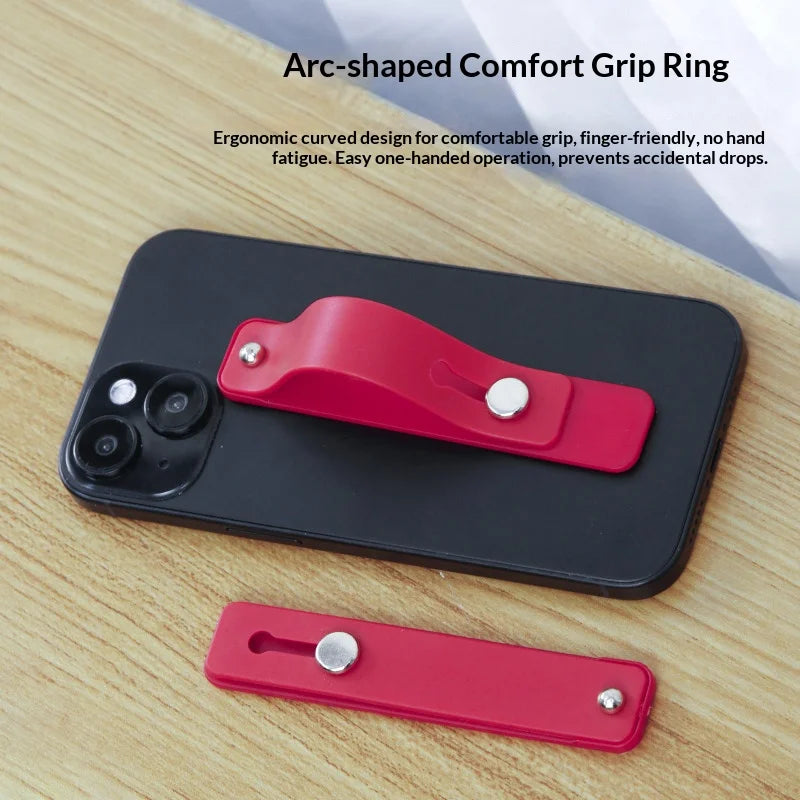 Sliding Phone Finger Strap Grip Holder & Foldable Stand