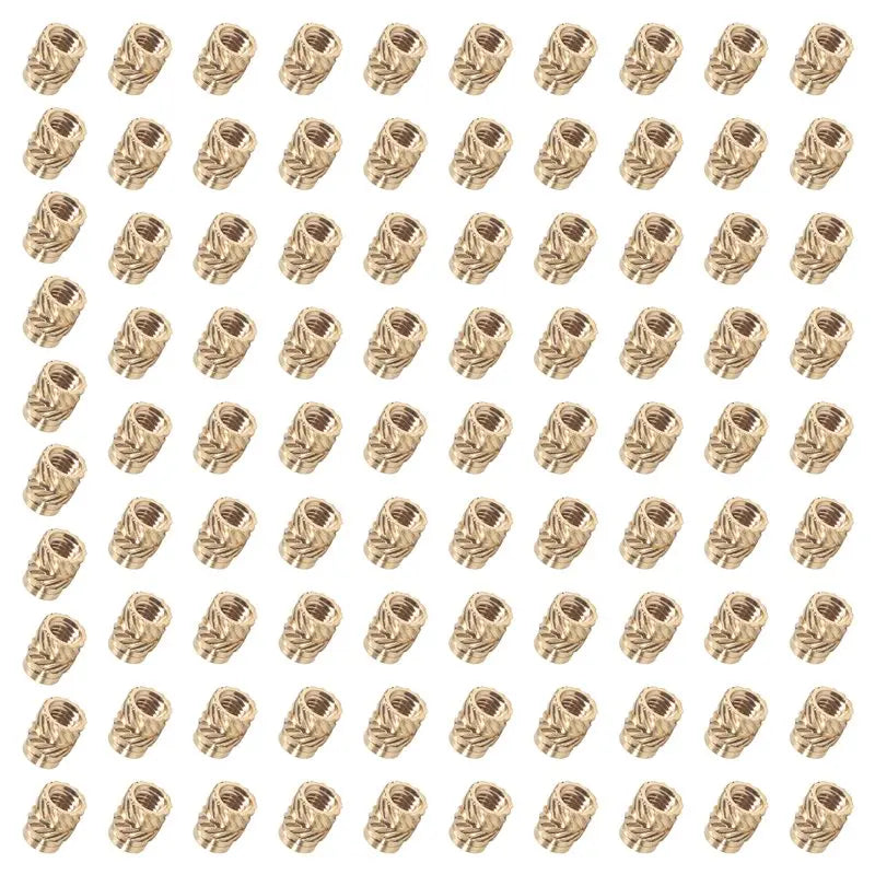 100Pcs M3 Brass Heat Set Threaded Insert Nuts for 3D Printing