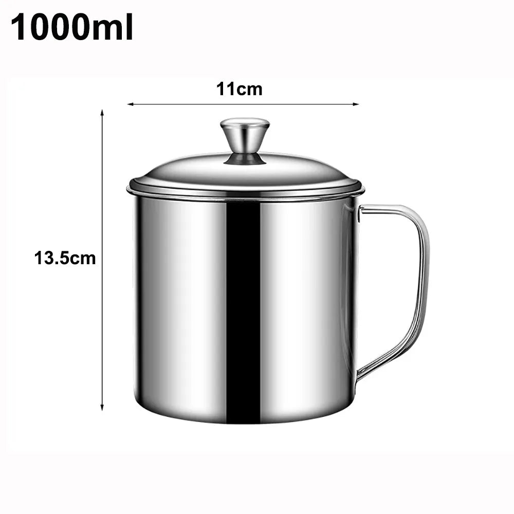 304 Stainless Steel Travel Mug with Lid & Handle 200–1250ml
