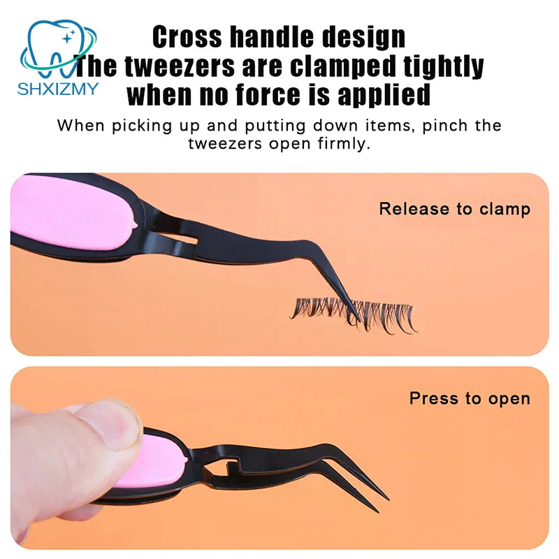 Reverse Tweezers Stainless Steel Lash Extension Makeup Tool