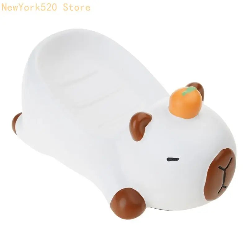 Cartoon Capybara Resin Draining Soap Dish – Bathroom Tray