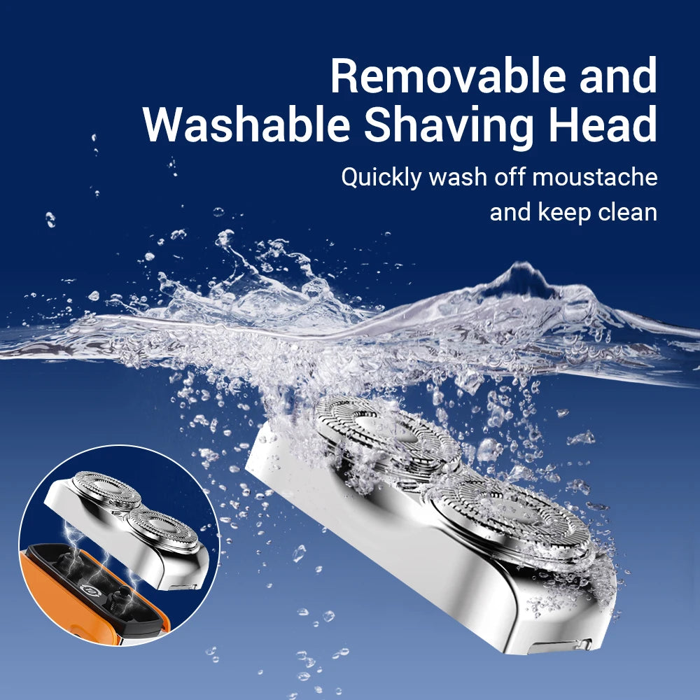 XMSJ Dual Blade Waterproof Electric Shaver USB Rechargeable