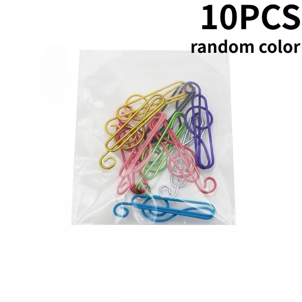 Music Note Paper Clips 10/20pcs – Colorful Bookmarks