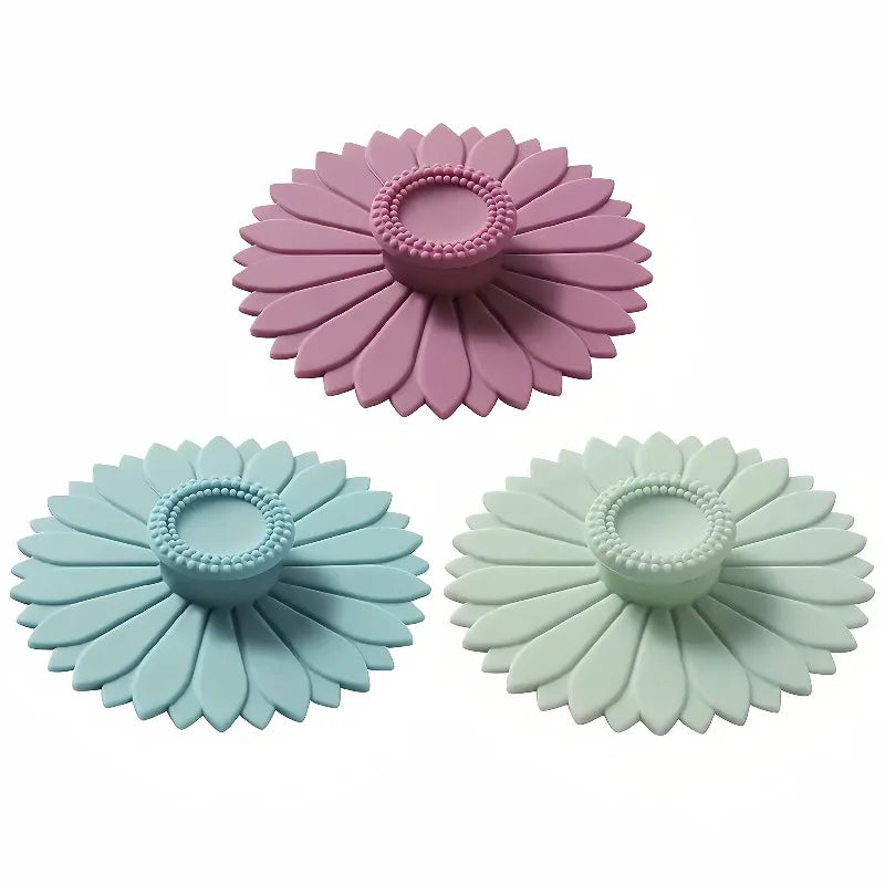 Sunflower Silicone Cup Covers 3/6 Pack – Dustproof Mug Lids