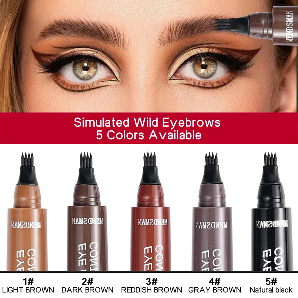 OREADEX 4-Head Liquid Eyebrow Pencil – Waterproof & Long-Lasting