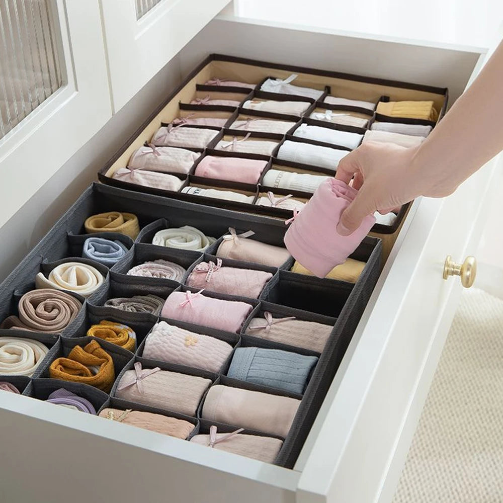 Foldable Underwear Organizer Box – Bra & Socks Drawer Storage