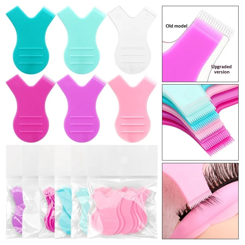 50pcs Y-Shape Eyelash Comb Brush – Lash Separator & Styling Tool