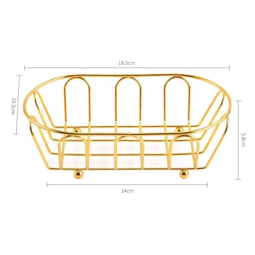 2-Pack Stainless Steel Storage Baskets – Desk & Vanity Organizer
