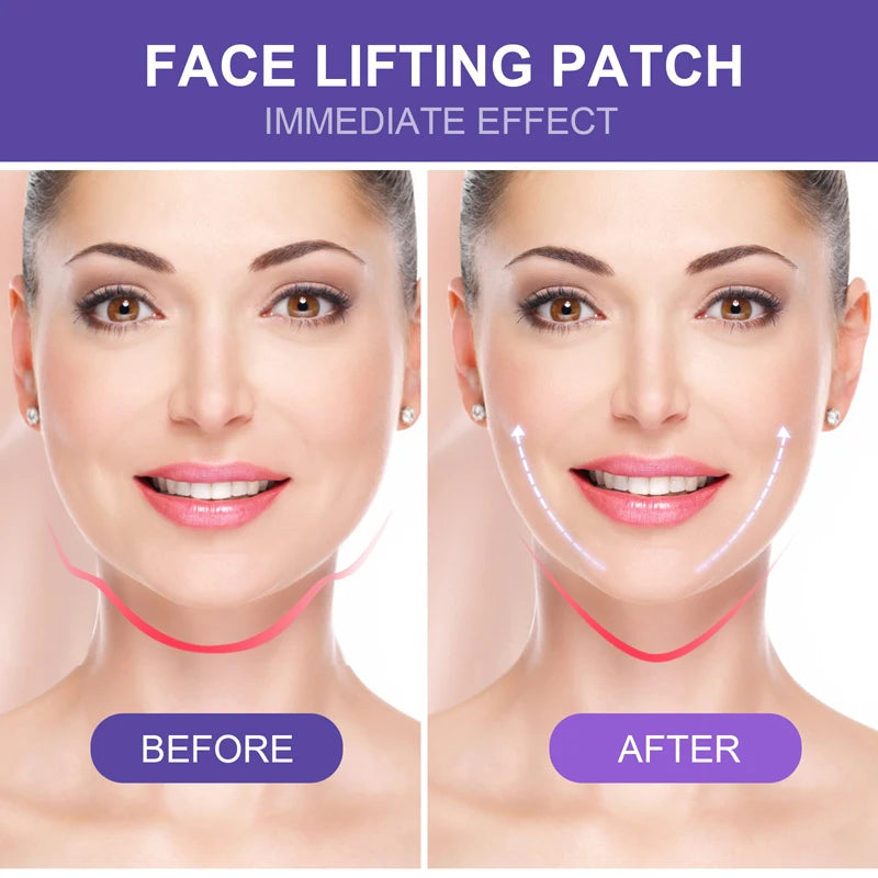 Invisible Face Lift Tape V-Shape Lifting Patches – 40 Pcs