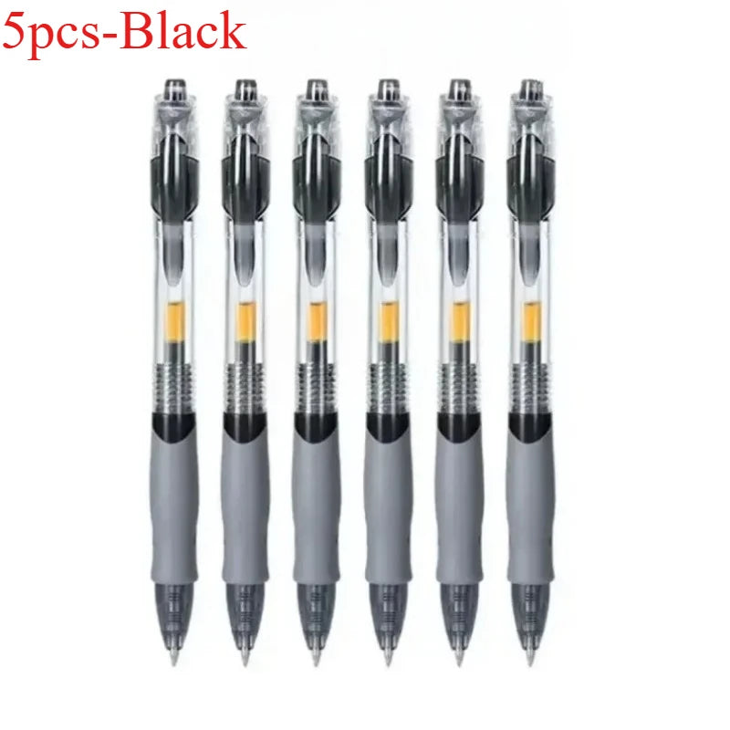 Retractable Gel Pen Set 5/10 Pcs – Black Red Blue Ink
