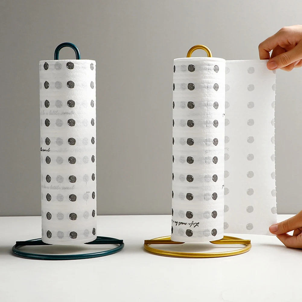 Desktop Paper Towel Rack & Cling Film Roll Holder – Iron