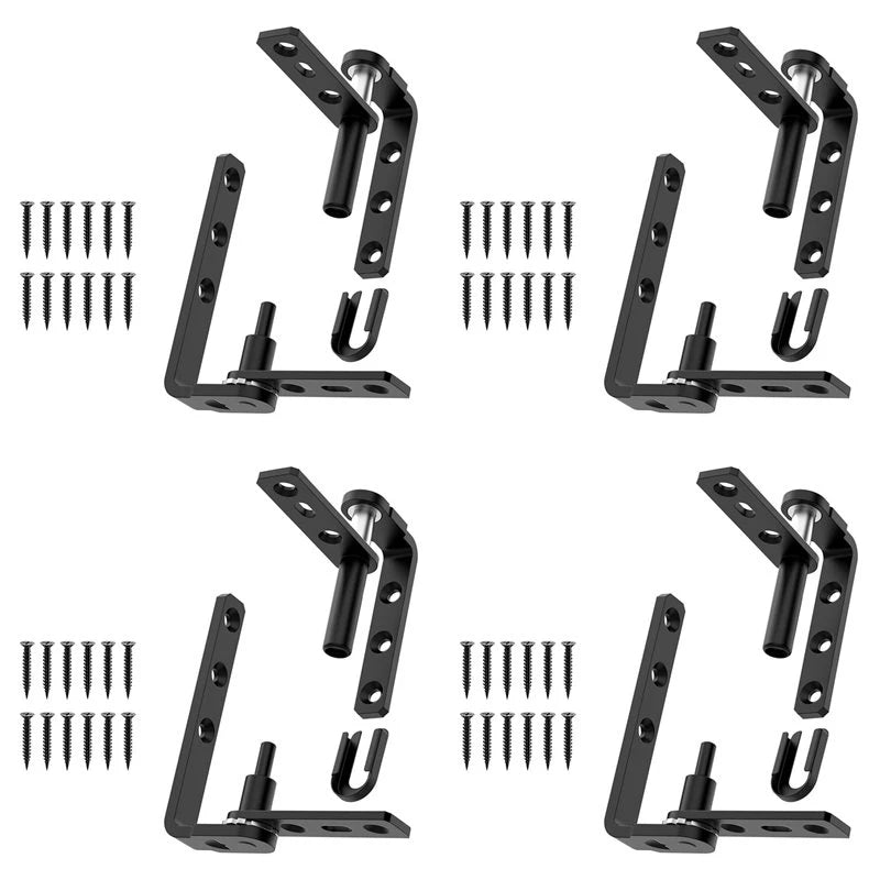 4-Pack Black Cafe Saloon Swinging Door Hinges – Stainless Steel