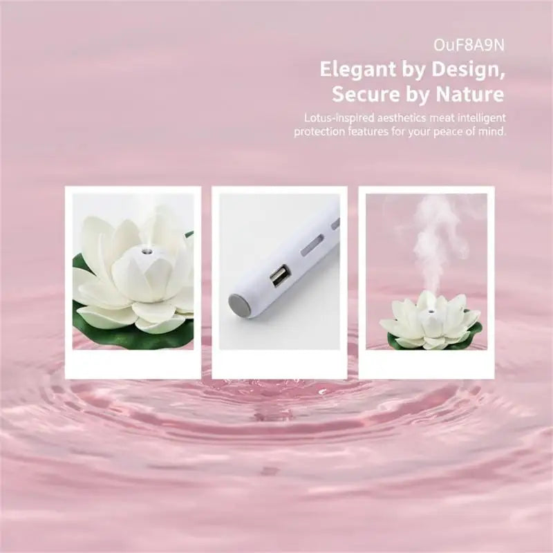 Lotus USB Humidifier Stick with LED Lights – Portable Mist Maker