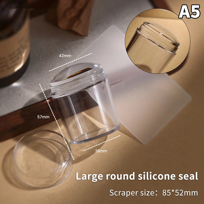 Silicone Nail Art Stamper & Scraper – French Manicure Kit