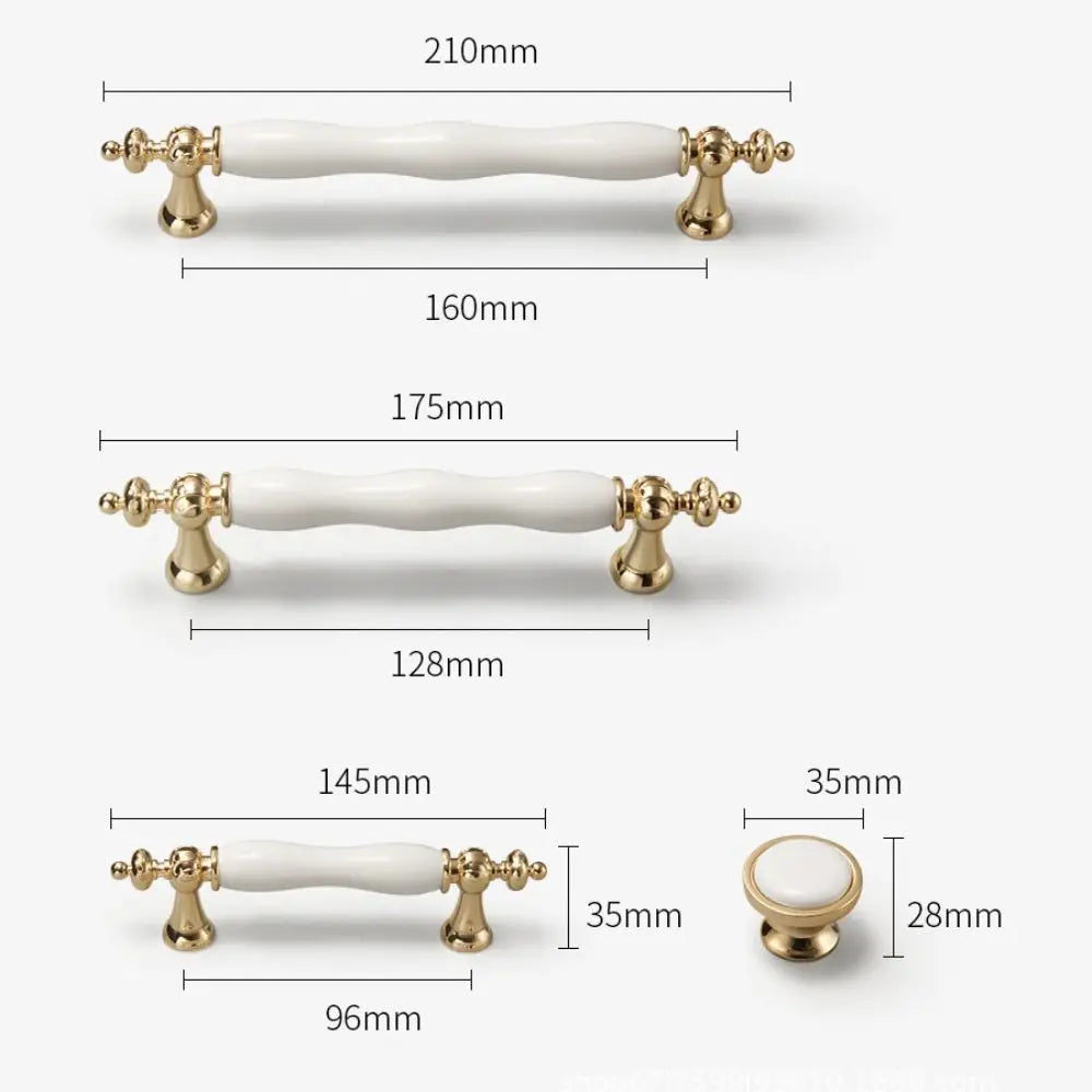 Modern Ceramic Cabinet Handles – Gold & Silver Drawer Pulls
