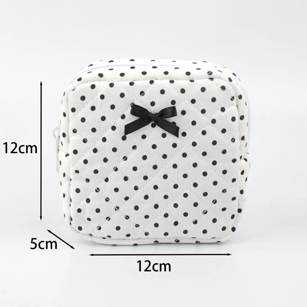 Polka Dot Makeup Bag – Large Travel Toiletry Organizer