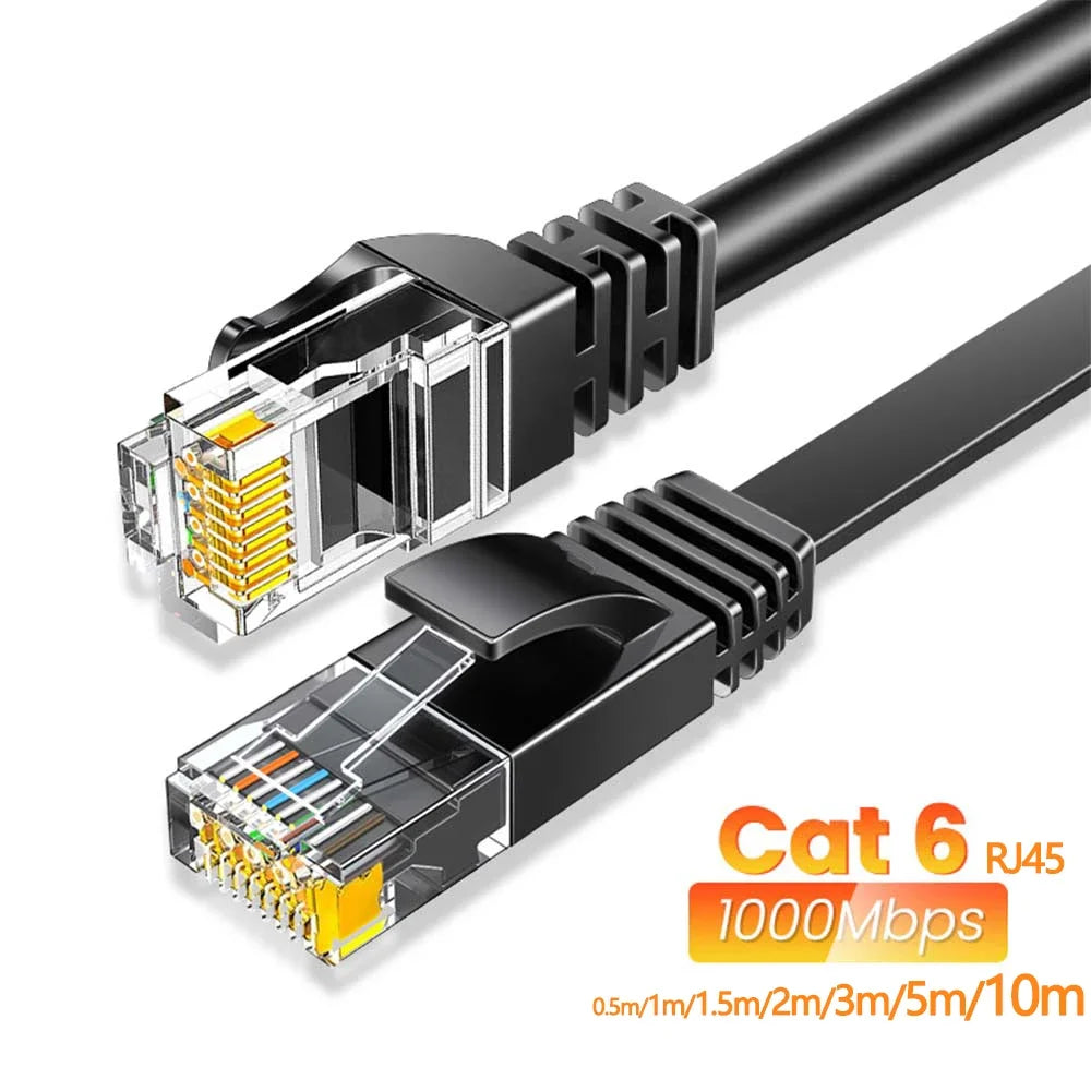 Cat6 Gigabit Ethernet Cable RJ45 Shielded LAN Cord 1000Mbps