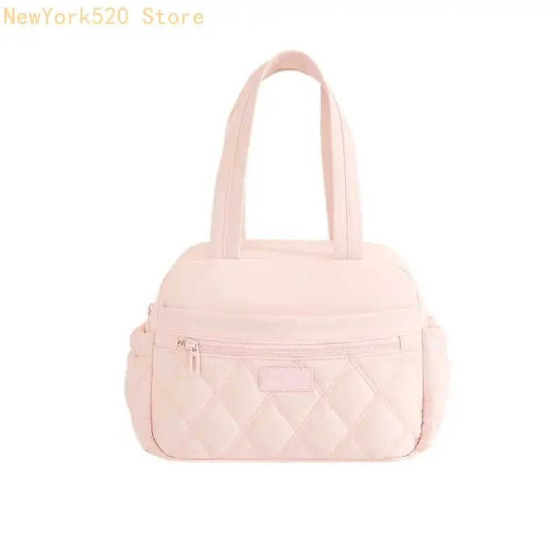 Quilted Insulated Lunch Bag – Pockets & Bottle Holder