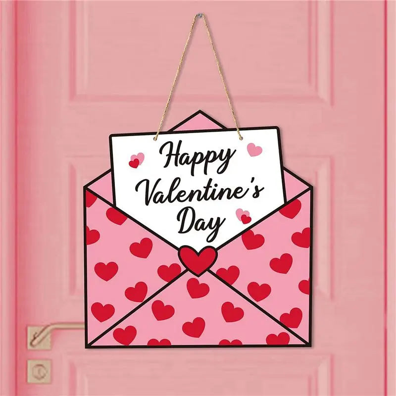 Valentine's Day Envelope Wooden Door Sign – Front Door Decor