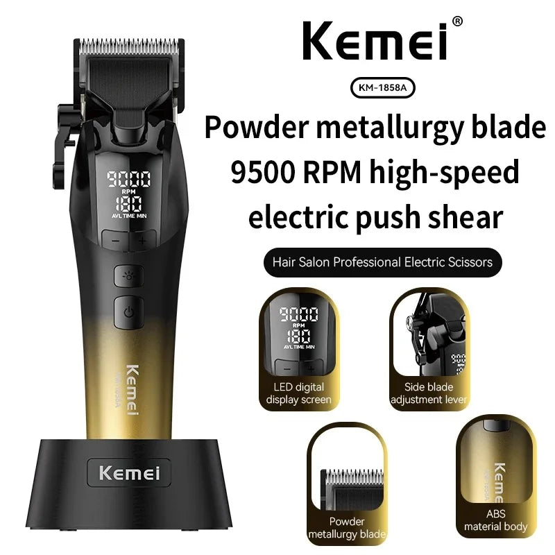 Kemei 9000RPM Cordless Hair Clipper Professional Grooming Kit