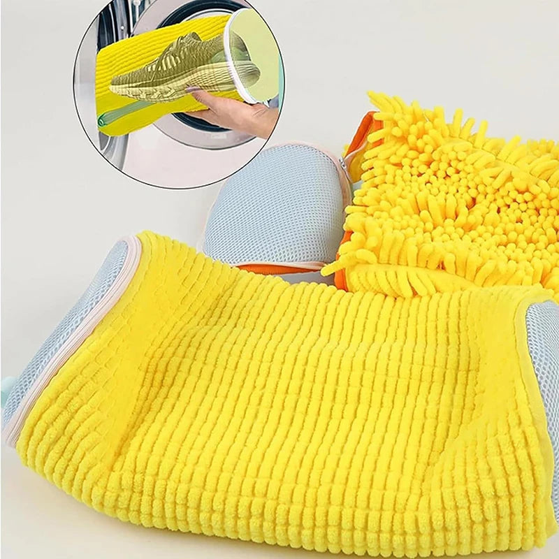 Shoe Washing Bag with Zipper & Soft Interior – All Shoe Types