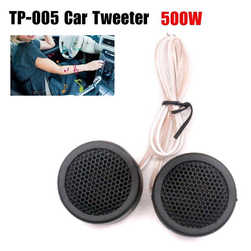2-Pack 500W Mini Dome Car Tweeter Loudspeakers | Universal Fit