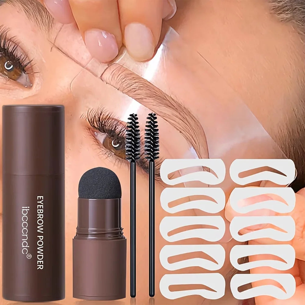 Eyebrow Stamp Stencil Kit – Waterproof Brow Shaping Set 10 Stencils