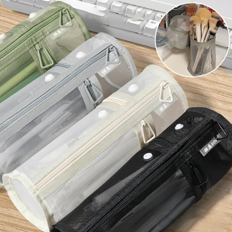 Mesh Makeup Brush Storage Bag – Portable Travel Brush Case