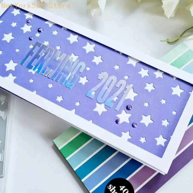 Star Background Metal Cutting Die for Scrapbooking & Cards