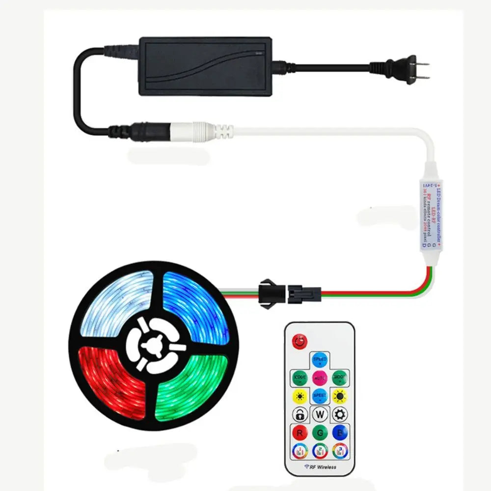 Addressable Music LED Controller 17-Key RF Remote WS2812B RGB