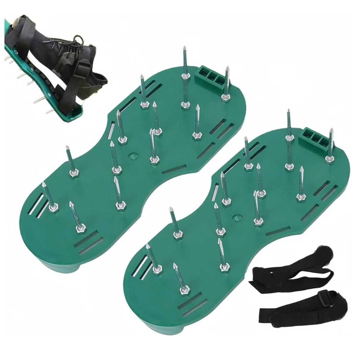 Lawn Aerator Shoes – Spiked Grass Aerator with Adjustable Strap