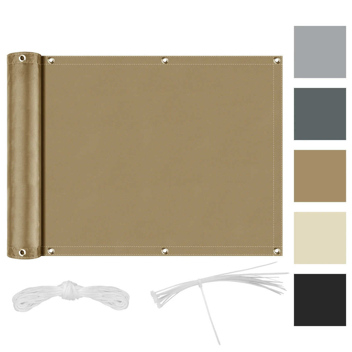 Waterproof UV-Resistant Balcony Privacy Screen – Oxford Cloth