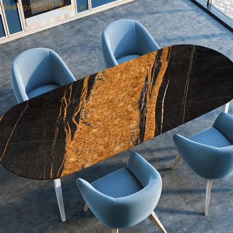 Modern Marble Oval Tablecloth – Waterproof & Stain-Resistant