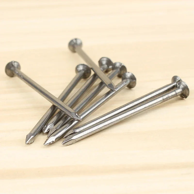 Carbon Steel Flat Head Wire Nails 1mm–4mm | 30–500 pcs