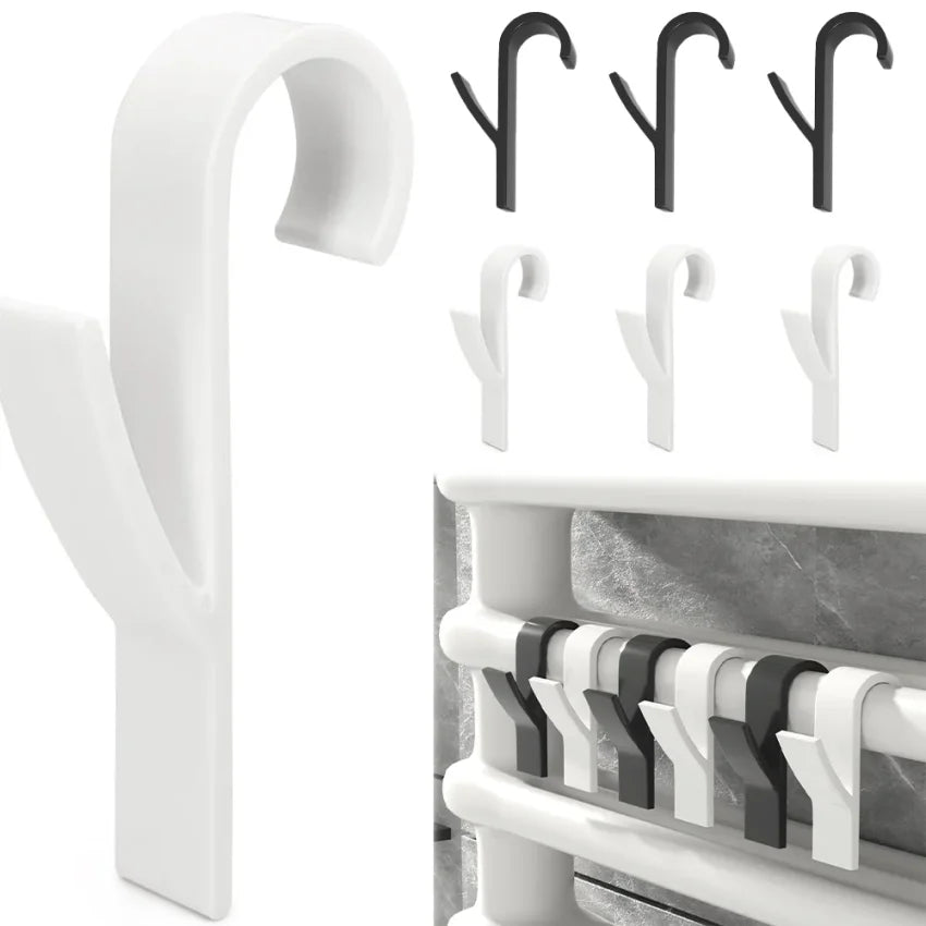 Radiator Towel Hooks Clear ABS Holder 2–5 Pack | Bathroom