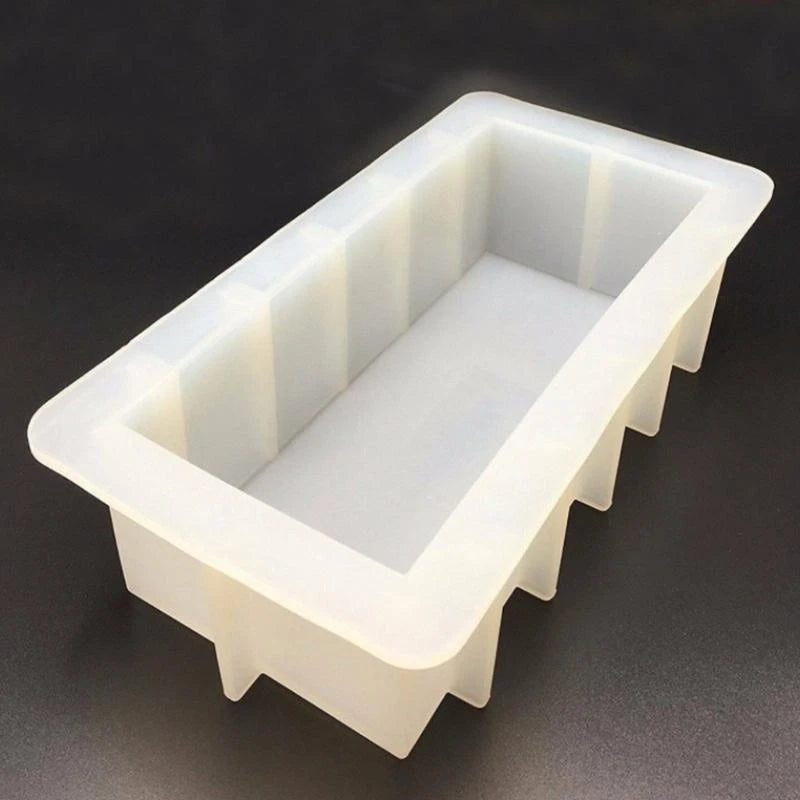 Silicone Rectangular Soap Loaf Mold – 9.5x5in Handmade Mould