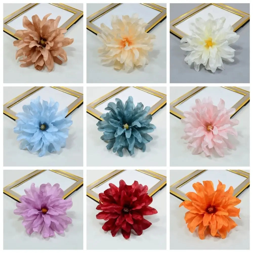 10-Pack Artificial Silk Orchid Flower Heads 15cm Multicolor