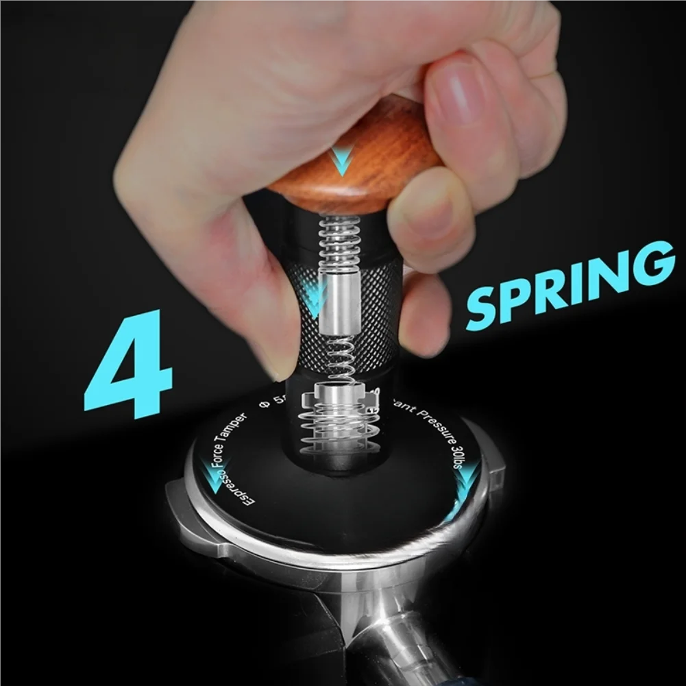 VIBE 30lb Spring Coffee Tamper 51/53.3/58.5mm for Breville