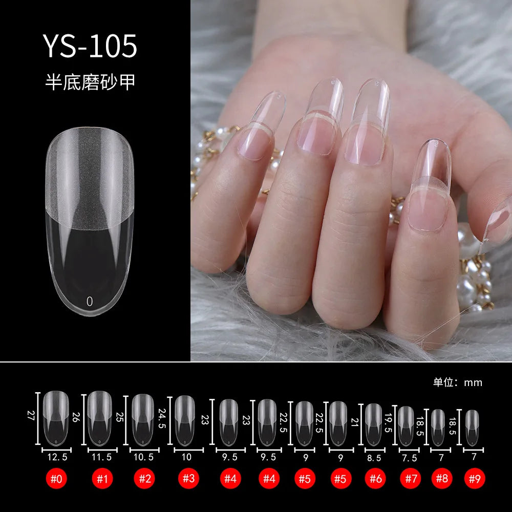 100/500pcs Half French Acrylic Nail Tips UV Gel DIY Manicure