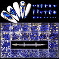 480pcs Nail Rhinestone Set – 21 Grid Mixed Diamond Gems