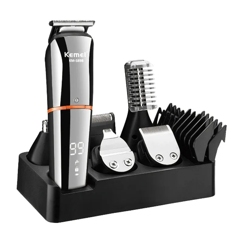 Kemei 11-in-1 Men's Electric Hair & Beard Grooming Trimmer Kit